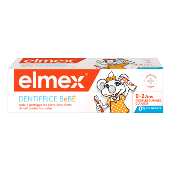 Dentifrice b&eacute;b&eacute; 0-2 ans Elmex - tube de 50 ml