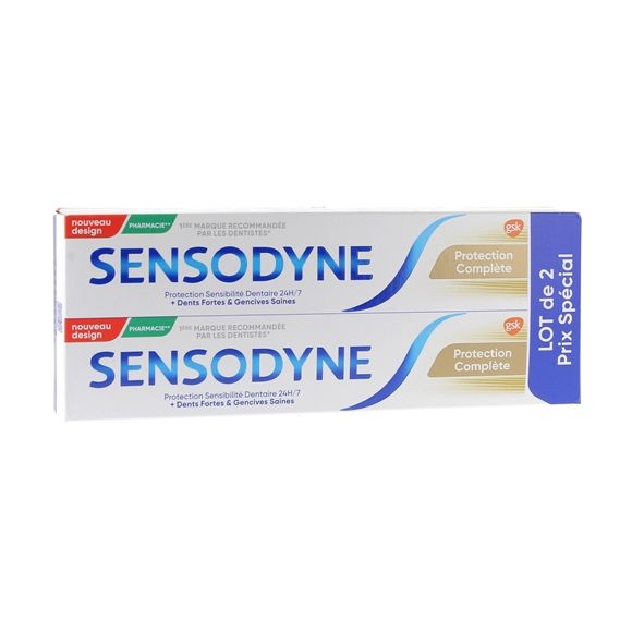 Protection compl&egrave;te Sensodyne - lot de 2 tubes de 75 ml
