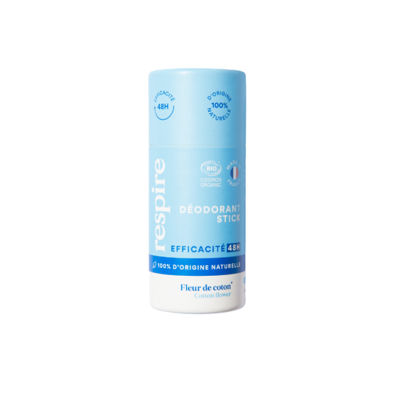 D&eacute;odorant Fleur de Coton bio Respire - stick de 50g