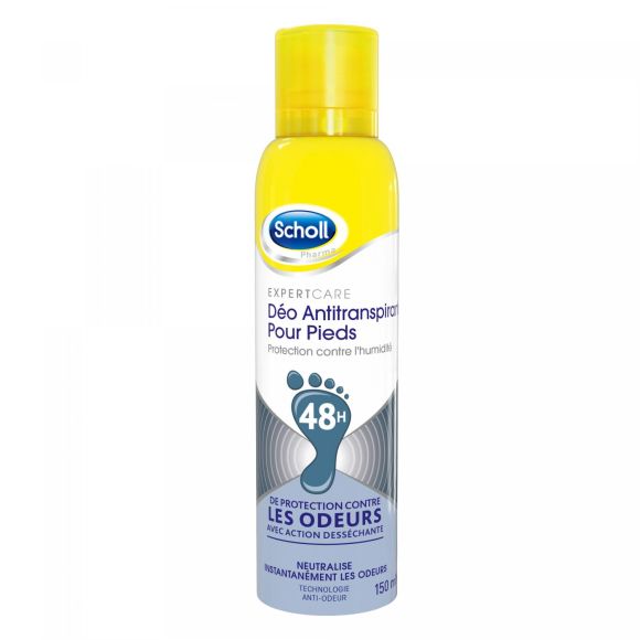 D&eacute;odorant anti-transpirant pour pieds 48h Scholl - spray de 150 ml