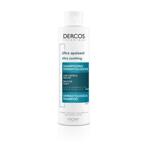 Dercos ultra apaisant shampooing sans sulfate cheveu normal &agrave; gras Vichy - flacon de 200 ml