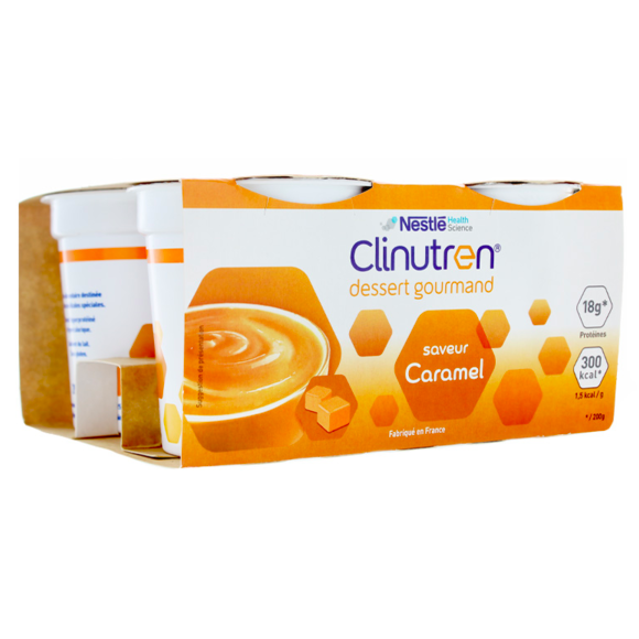 Dessert gourmand saveur caramel clinutren Nestl&eacute; - lot de 4x200g