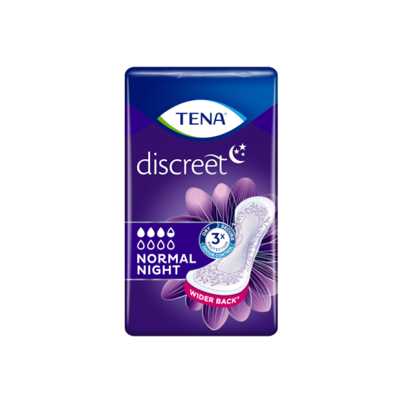 Discreet Normal night Tena - sachet de 10 protections urinaires