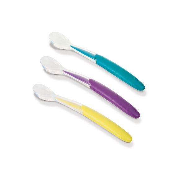 Easy Learning Cuill&egrave;res douces silicone d&egrave;s 4 mois NUK - lot de 3 cuill&egrave;res