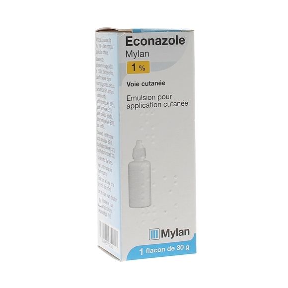 Econazole 1% emulsion Mylan - 1 flacon de 30g