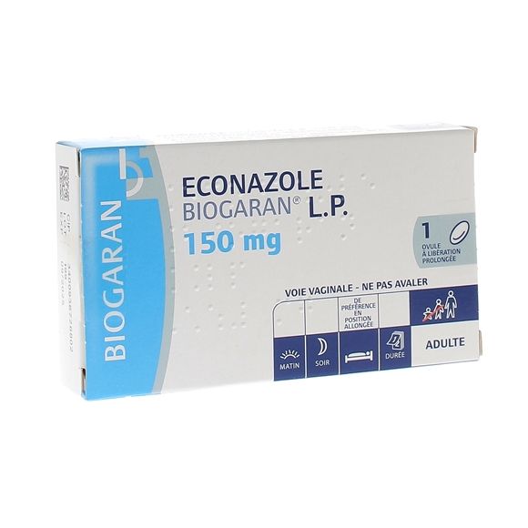 Econazole L.P 150mg Biogaran - bo&icirc;te de 1 ovule