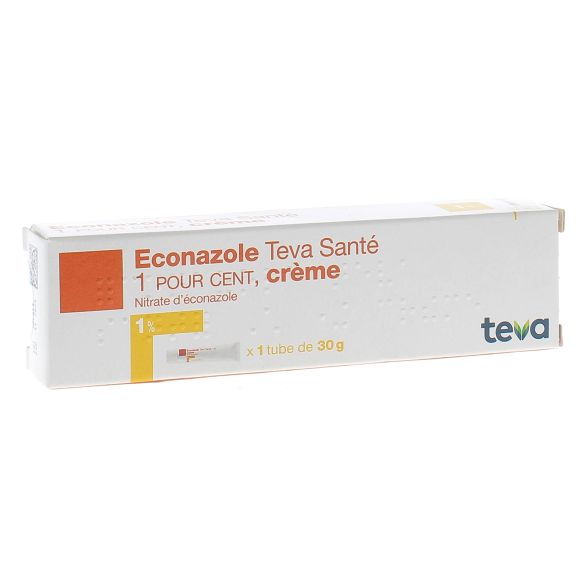 Econazole cr&egrave;me 1% Teva - tube de 30g