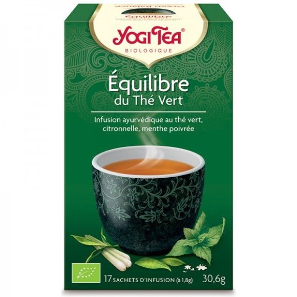 Equilibre du th&eacute; vert BIO Yogi Tea - boite de 17 sachets 