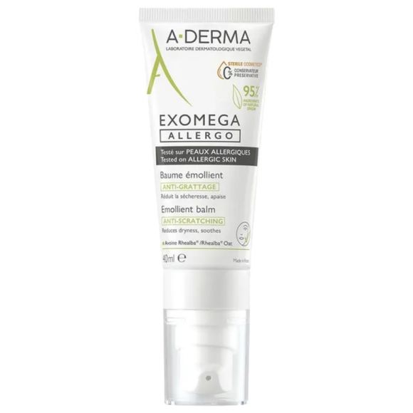 Exomega Allergo Baume &eacute;mollient anti-grattage A-Derma - tube de 40 ml