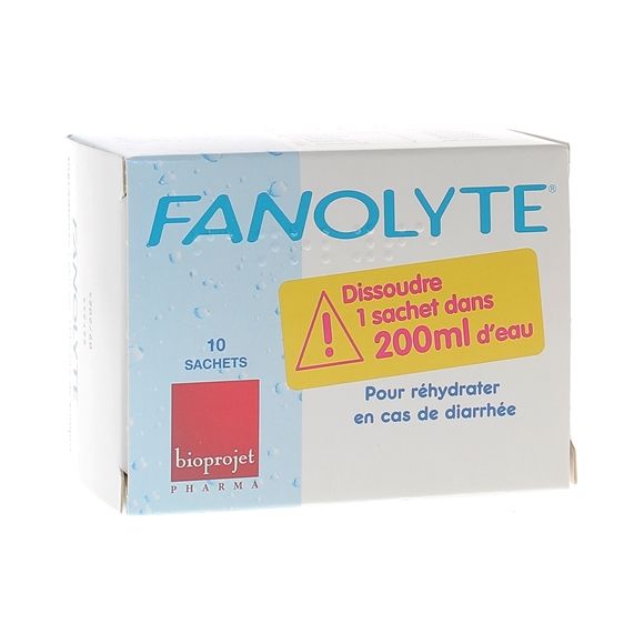Fanolyte Pr&eacute;paration di&eacute;t&eacute;tique pour r&eacute;hydratation - bo&icirc;te de 10 sachets