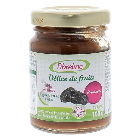 Fibreline D&eacute;lice de fruits pruneau - pot de 100g