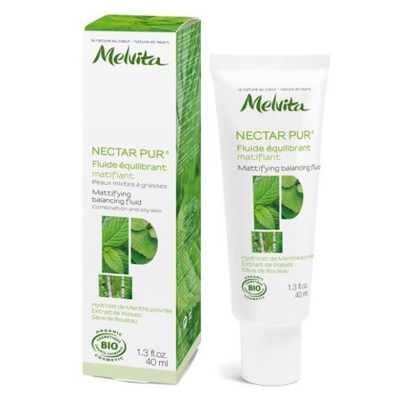 Fluide &eacute;quilibrant matifiant Nectar Pur bio Melvita - tube 40 ml