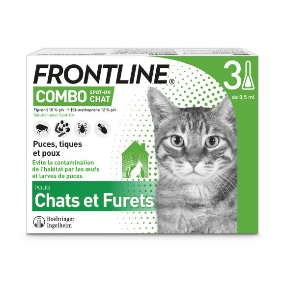 Frontline combo chats et furets - 3 pipettes de 0,5 ml