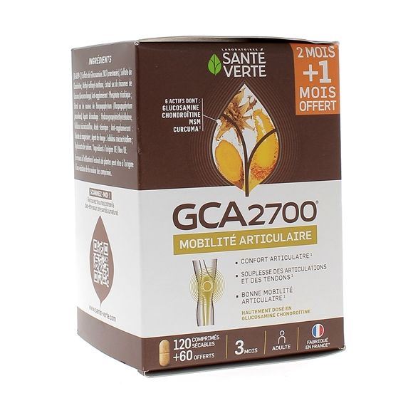 GCA 2700 mobilit&eacute; articulaire Sant&eacute; Verte - 120 comprim&eacute;s + 60 offerts
