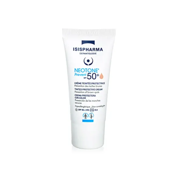 Neotone Prevent Cr&egrave;me teint&eacute;e protectrice SPF50+ teinte m&eacute;dium Isispharma - tube de 30ml