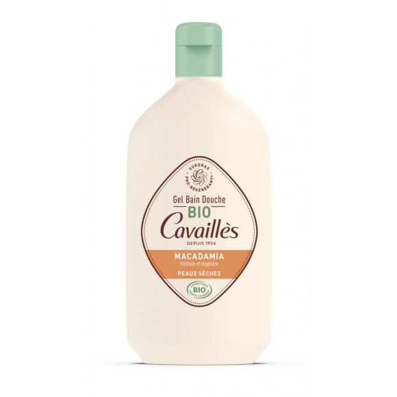Gel bain douche BIO Huile de Macadamia peaux s&egrave;ches Rog&eacute; Cavaill&egrave;s - flacon de 400 ml