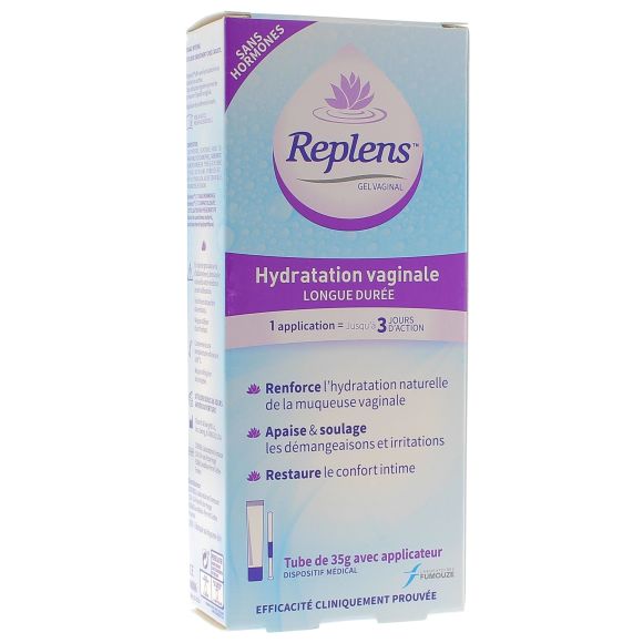 Gel Vaginal Hydration longue dur&eacute;e sans hormones Replens - tube de 35 g