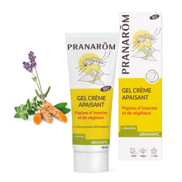 Gel cr&egrave;me apaisant piq&ucirc;res d'insectes et de v&eacute;g&eacute;taux aromapic bio Pranarom - tube de 40 ml