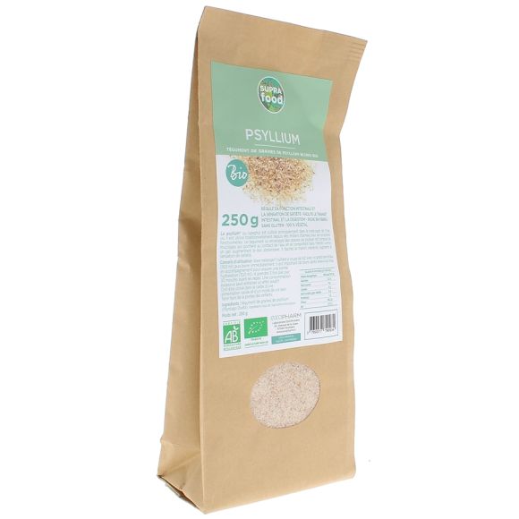Gra&icirc;nes de psyllium blond bio supra food Exopharm - sachet de 250 g