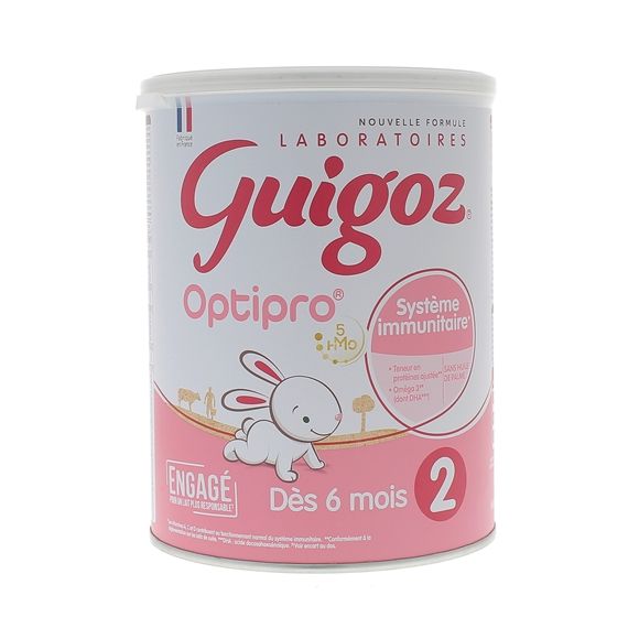 Guigoz optipro lait 2&egrave;me &acirc;ge d&egrave;s 6 mois - pot de 780 g