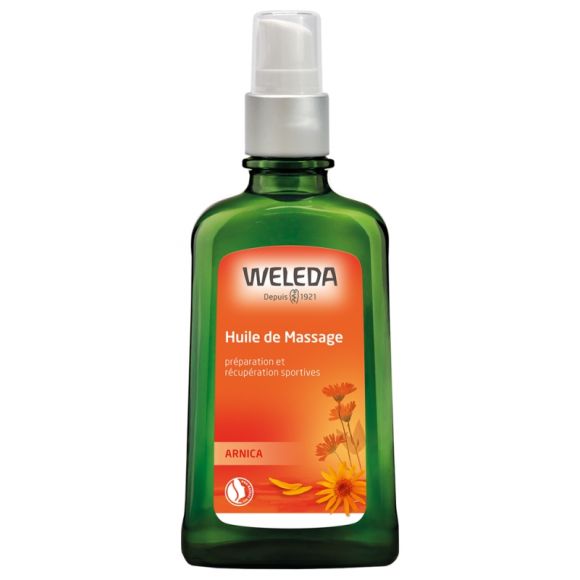 Huile de massage &agrave; l'Arnica Weleda - flacon-pompe de 100 ml