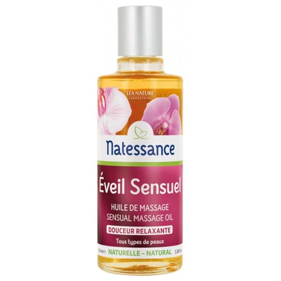 Huile de massage &eacute;veil sensuel Natessance - flacon de 100ml