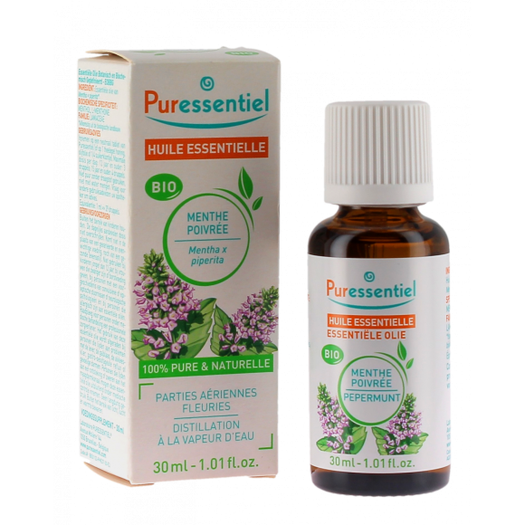 Huile essentielle bio Menthe poivr&eacute;e Puressentiel - flacon de 30 ml