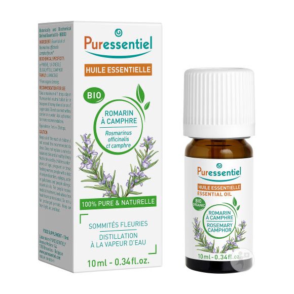 Huile essentielle bio Romarin &agrave; cin&eacute;ole Puressentiel - flacon de 10 ml