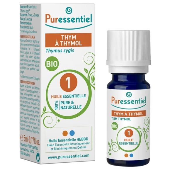 Huile essentielle bio thym &agrave; thymol Puressentiel - flacon de 5 ml