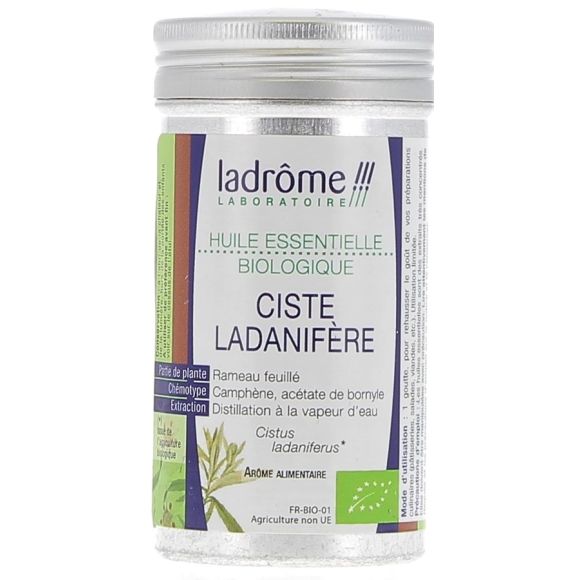 Huile essentielle ciste ladanif&egrave;re Bio Ladr&ocirc;me - Flacon de 10 ml