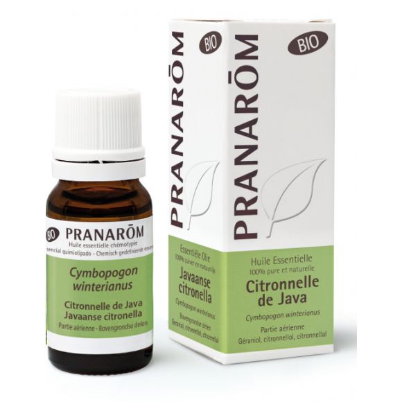 Huile essentielle Citronnelle de Java bio Pranarom - flacon de 10 ml