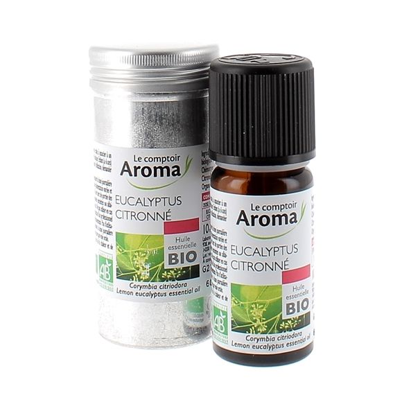 Huile essentielle d'Eucalyptus citronn&eacute; bio Le Comptoir Aroma - flacon de 10 ml