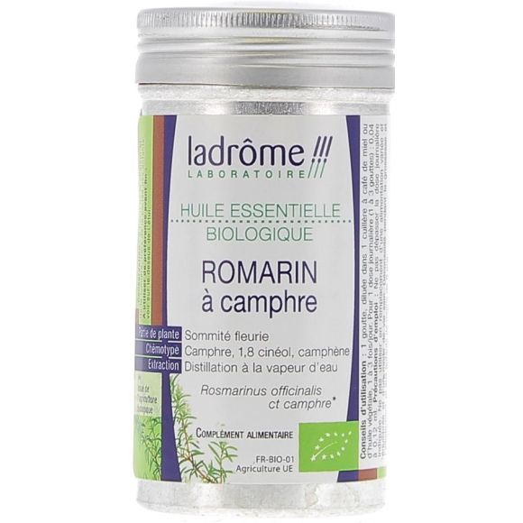 Huile essentielle romarin &agrave; camphre Bio Ladr&ocirc;me - flacon de 10 ml