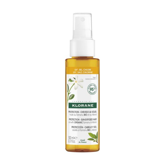 Huile protectrice capillaire au Tamanu BIO et Mono&iuml; Klorane - spray de 100ml