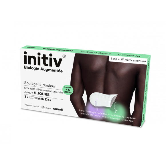 Initiv Patch dos anti-douleur Sanofi - bo&icirc;te de 3 patchs