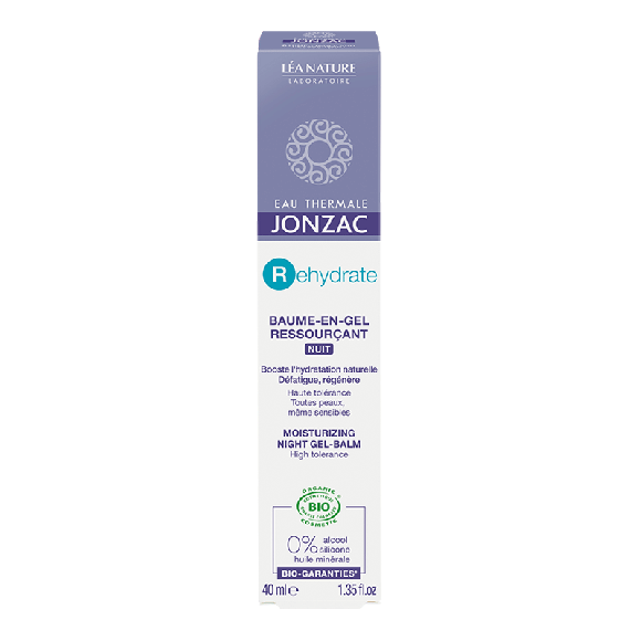 Jonzac rehydrate+ baume en gel ressour&ccedil;ant nuit L&eacute;a Nature - flacon 40 ml