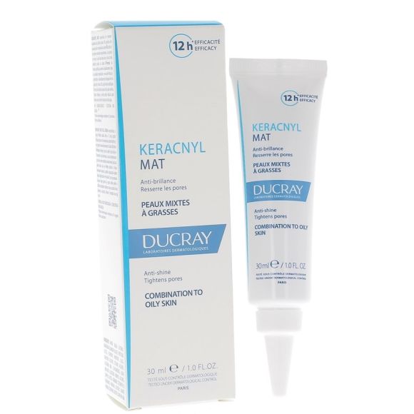 Keracnyl mat cr&egrave;me anti-brillance peaux mixtes &agrave; grasses Ducray - tube de 30 ml