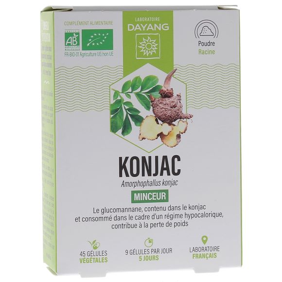 Konjac minceur bio Dayang - bo&icirc;te de 45 g&eacute;lules