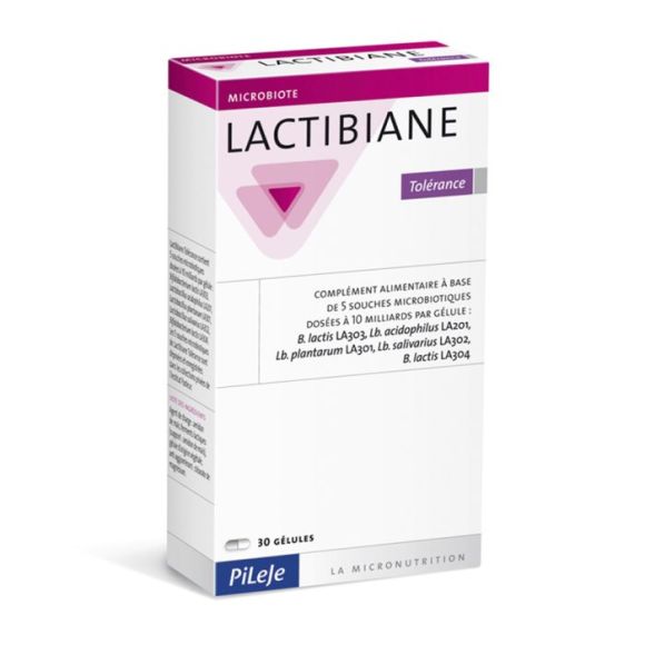 Lactibiane Tol&eacute;rance Pileje - boite de 30 g&eacute;lules de 560 mg