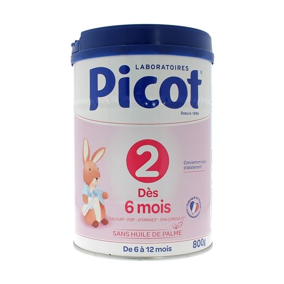 Lait poudre 2&egrave;me &acirc;ge standard Picot - boite de 800g