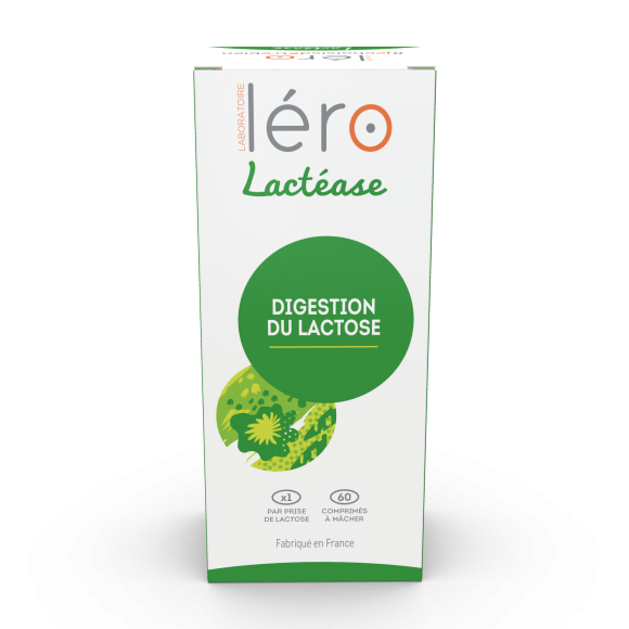 L&eacute;ro Lact&eacute;ase digestion du lactose - boite de 60 comprim&eacute;s