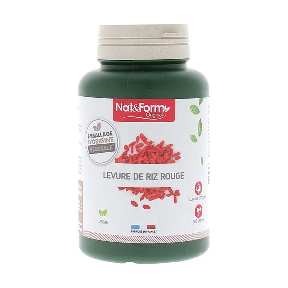Levure de riz rouge bio Original Nat&Form - boite de 200 g&eacute;lules