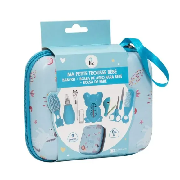 Ma petite trousse b&eacute;b&eacute; trousse de soins bleu Plic - une trousse de 9 pi&egrave;ces
