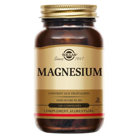 Magn&eacute;sium Bisglycinate Solgar - bo&icirc;te de 100 comprim&eacute;s