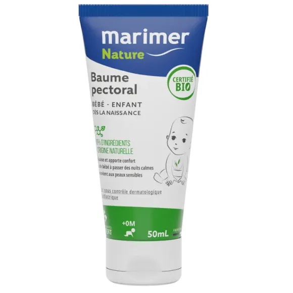 Marimer Baume pectoral b&eacute;b&eacute; bio Gilbert - tube de 50ml