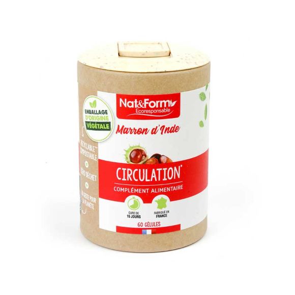 Marron d'Inde Ecoresponsable Nat&Form - boite de 60 g&eacute;lules