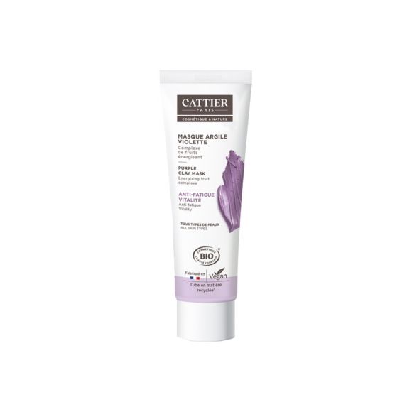 Masque &agrave; l'argile violette bio Cattier - tube de 100 ml