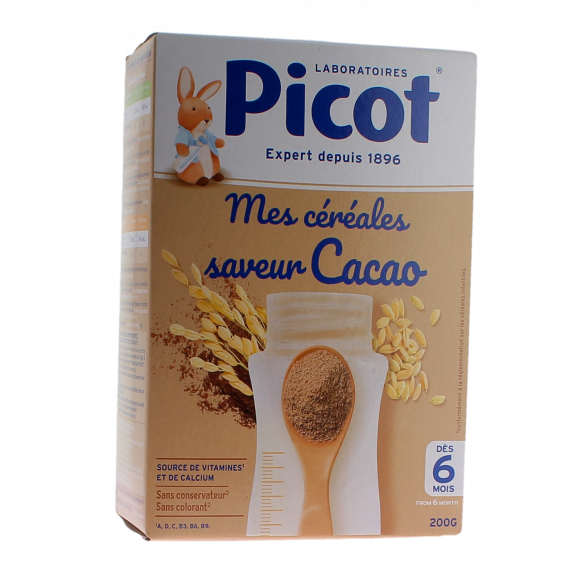 Mes c&eacute;r&eacute;ales saveur cacao Picot - boite de 200g
