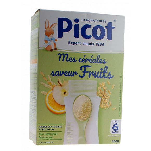 Mes c&eacute;r&eacute;ales saveur fruits Picot - boite de 200g