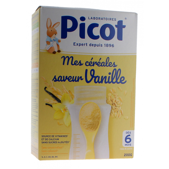 Mes c&eacute;r&eacute;ales saveur vanille Picot - boite de 200g